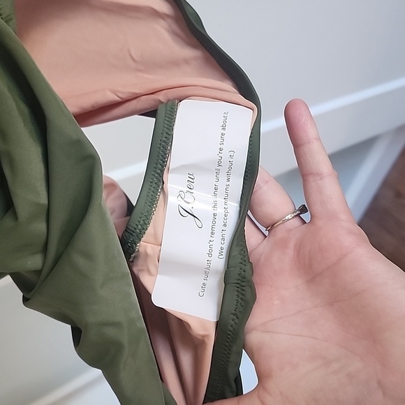 NWT J.Crew Rouched One piece Swimsuit in Olive size 22 - Picture 7 of 7
